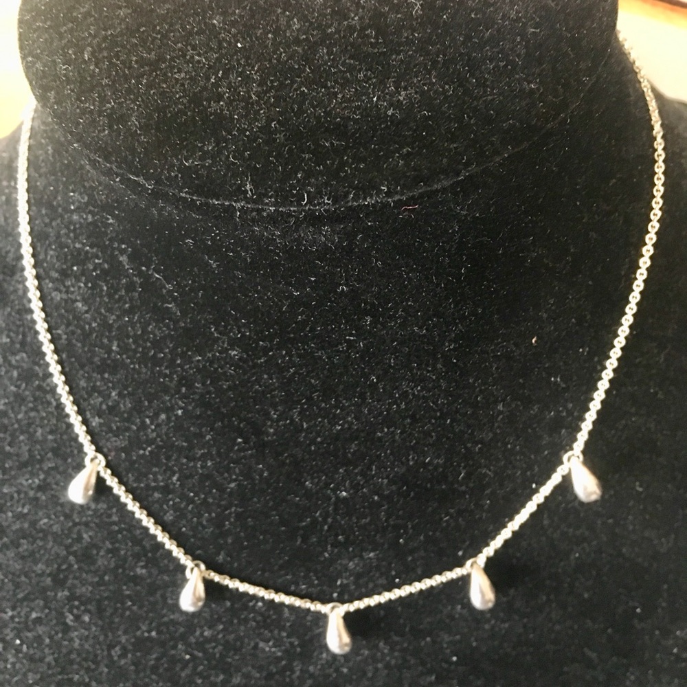 Tiffany silver tear drop necklace